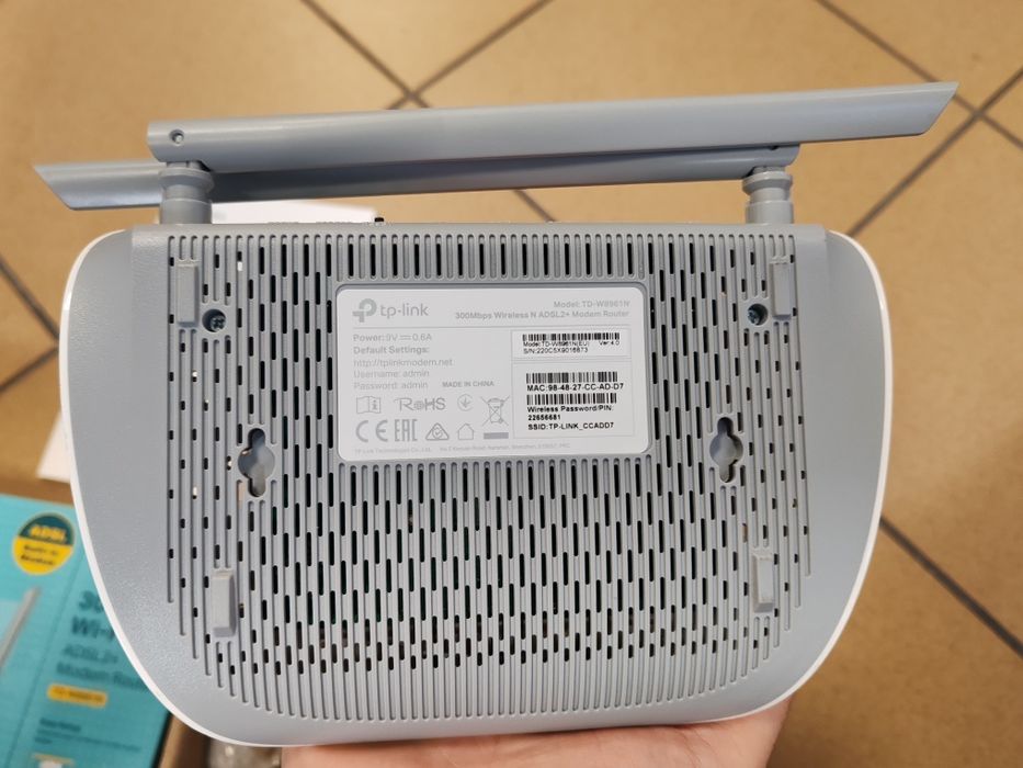 Router Wi-Fi ADSL2+ TP-Link TD-W8961N nowy