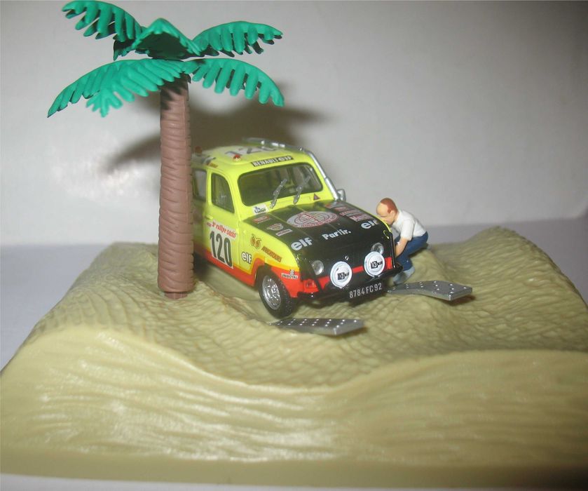 M6/Norev - Renault 4 Sinpar - 3º Dakar 1980 - Claude Marreau (diorama)