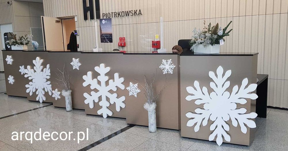 Metrowe śnieżynki, styropianowe płatki śniegu, Boże Narodzene