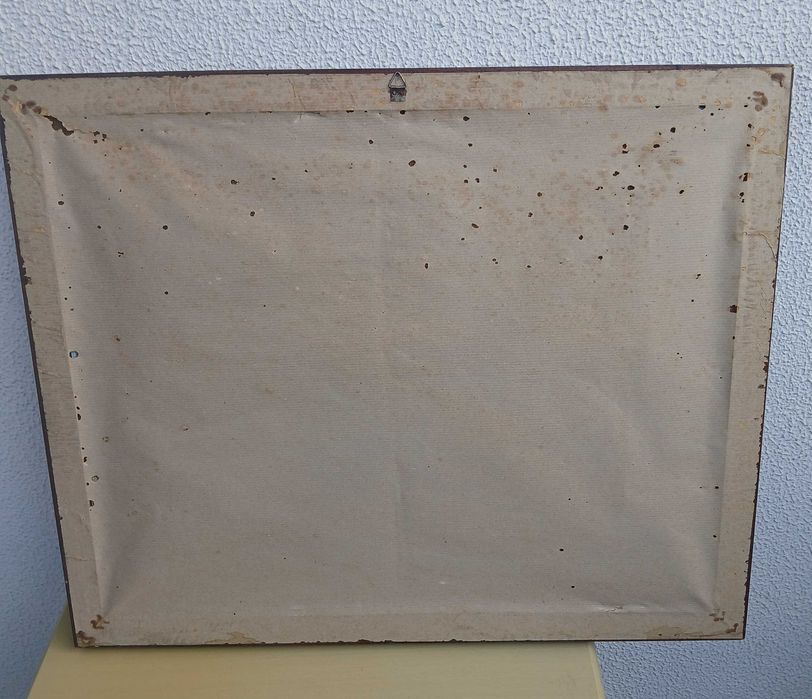 Pintura a Óleo Antiga com Moldura Madeira