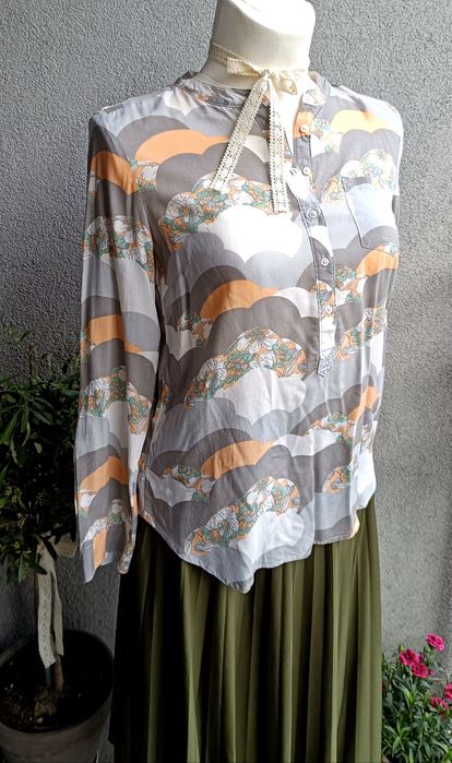 Next koszula damska L biust 53x2 flowers 100% viscose pastel color