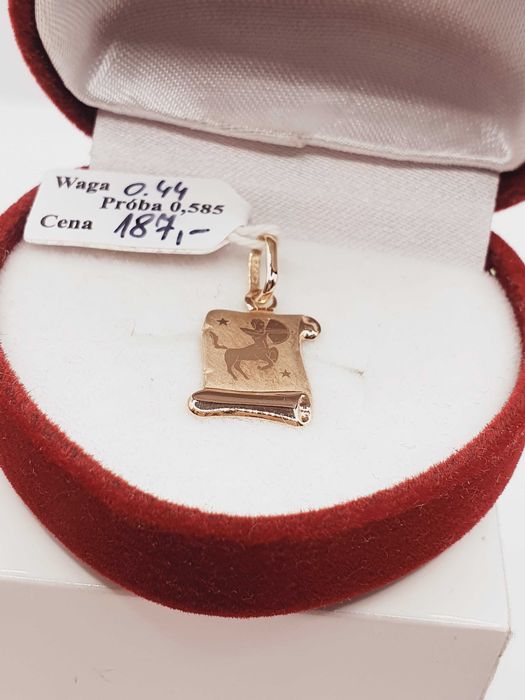 Złota zawieszka. Strzelec  585 (14k) Promocja