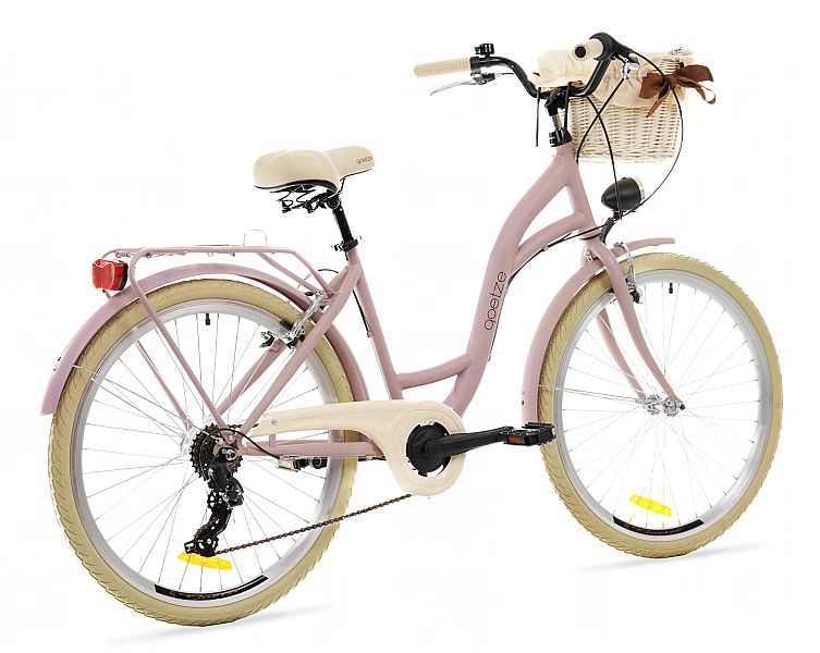 Damski Rower Miejski 26 Lekki Damka 6 Shimano Kosz Promocja -5%