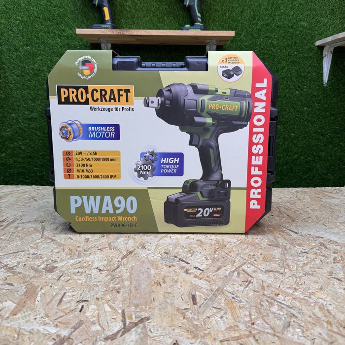 Акумуляторний гайковерт Procraft PWA90 (20В, 2100nm )