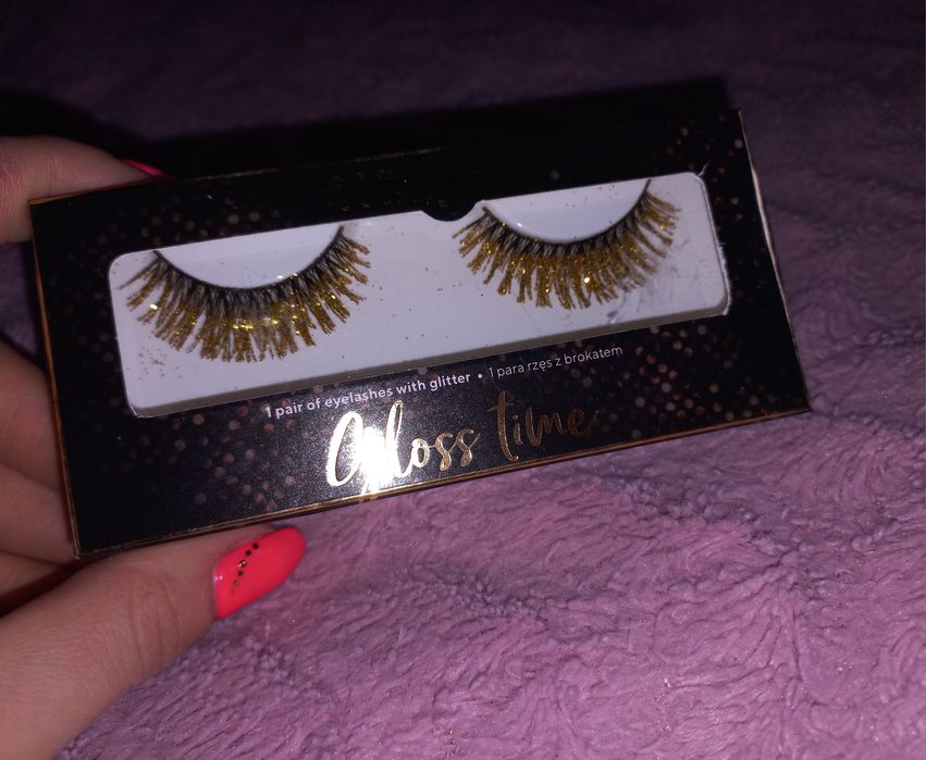 Rzęsy sztuczne z brokatem