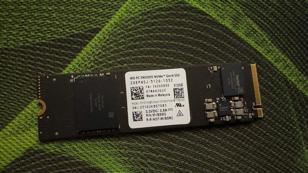 SSD Накопитель Western Digital PC SN5000S 512Gb