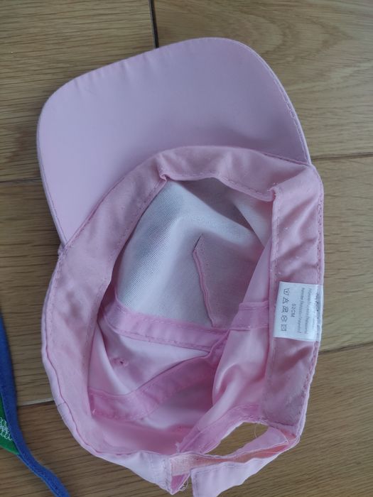 2xczapka z daszkiem rozm 52+ chustka