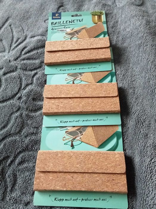 komplet 3 szt. Etui korkowe na okulary pokrowiec brillenetui Tchibo