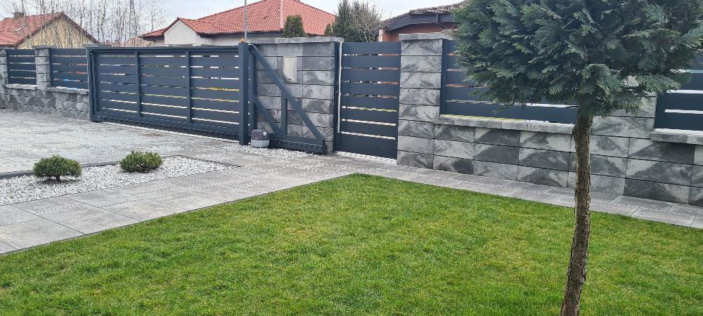 Ogrodzenia brama furtka przęsło aluminiowe malowane proszkowo