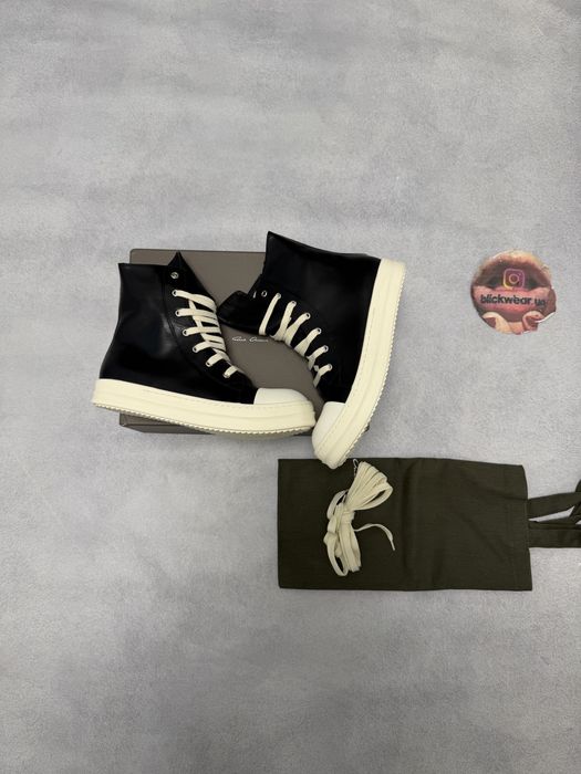кеды кроссовки Rick Owens Ramones High 42 43 Leather maison margiela