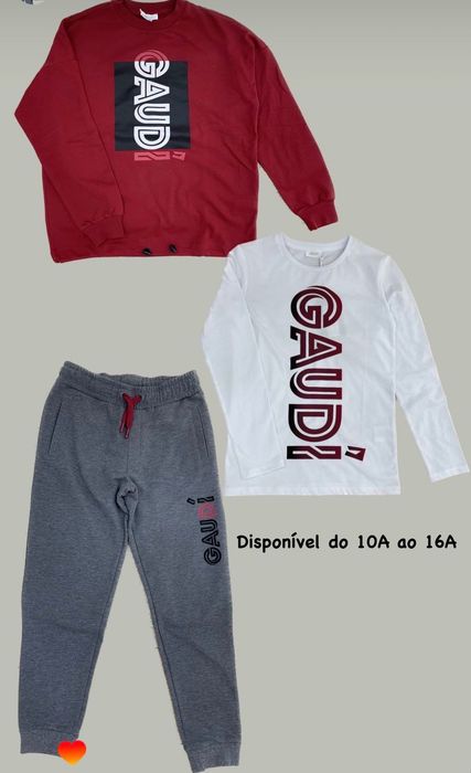 Lote de roupa e calçado