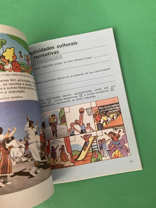 Livro Escola Primária Vivo e Observo Meio Físico e Social 3ª Classe Anos 80