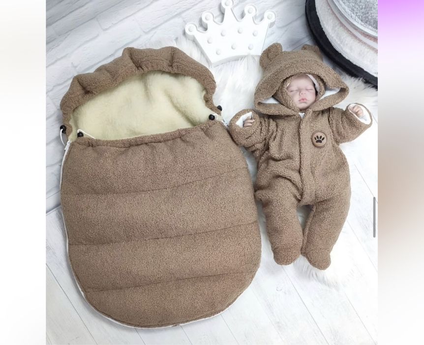 Продам зимовий комплект конверт Тедді та чоловічок  новий