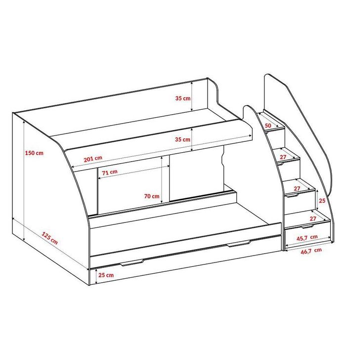 Łóżko piętrowe MARCINEK Meble od producenta