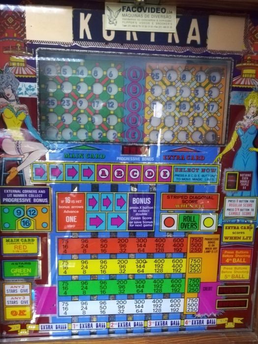 Bingo Pinball máquina jogo vintage anos 50