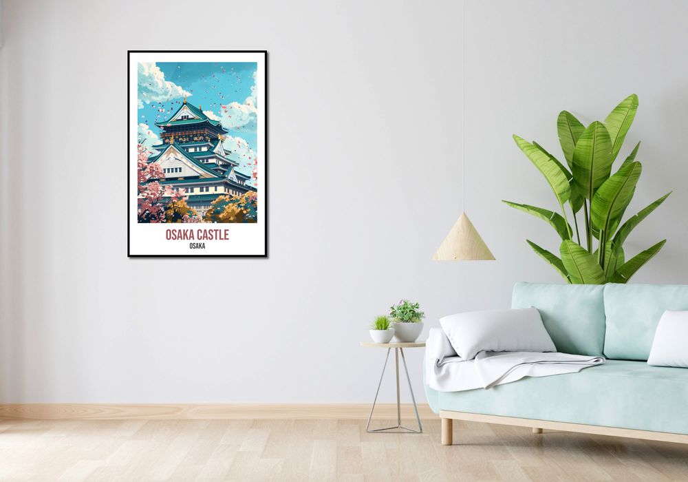 Plakat 67,5x100cm Osaka Castle, Osaka