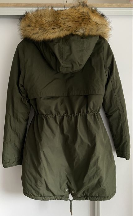 Dwustronna kurtka zimowa damska khaki czarna