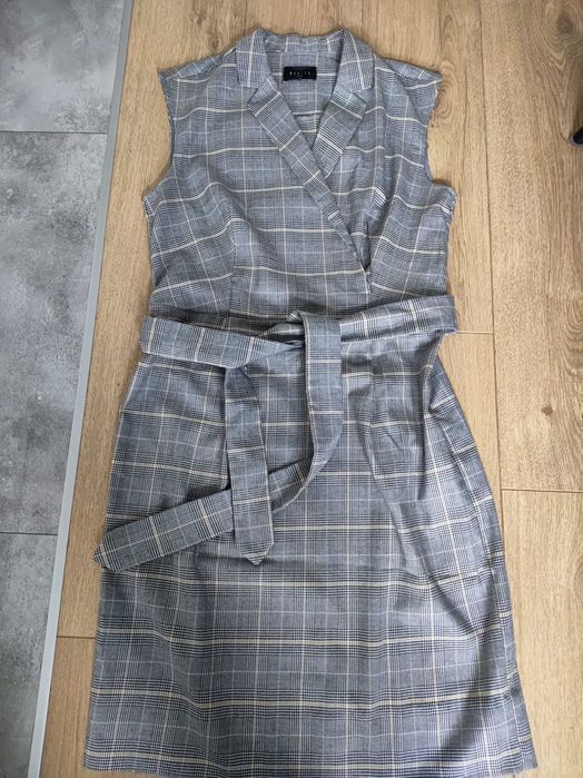 Szmizjerka w kratkę w tonacji szarej