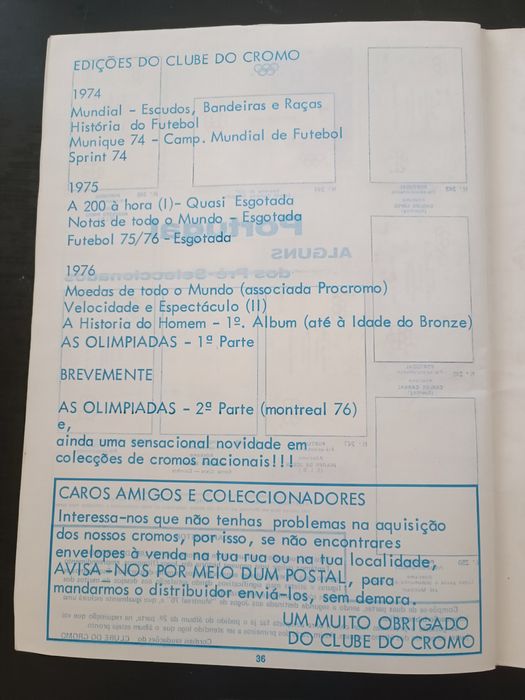 Caderneta as olimpiadas