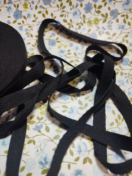 Стрічка кіперна х/б чорна , 1 см.