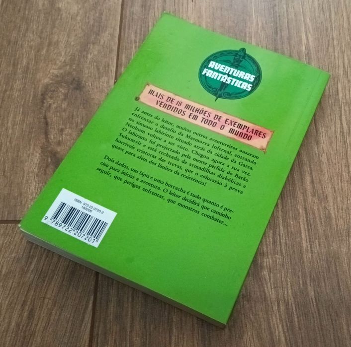 Livro " A Masmorra Infernal " N° 6 da colecção Aventuras Fantásticas