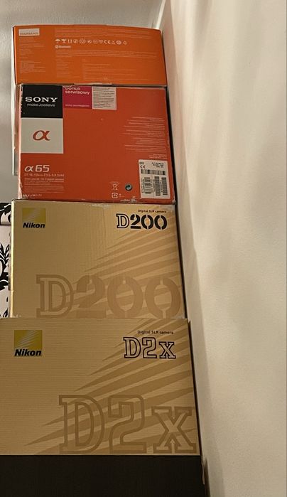 Pudełka kartony do aparatów Sony  A65 H400 Nikon D7000 D200 D2 D80