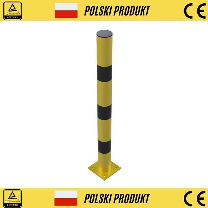 Słupek stalowy ochronny parkingowy FI 88,9 x 1000 mm BHP