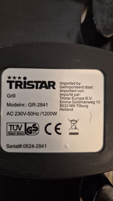 Sanduicheira/Grelhador elétrico Tristar