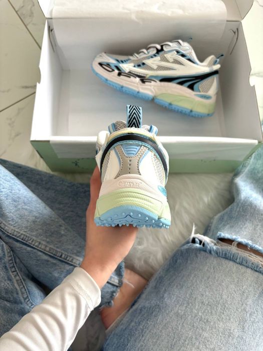 Кросівки Off-White Be Right Back Blue White•Офф-Вайт Бе Рігт (білі,голубі), off-white be right