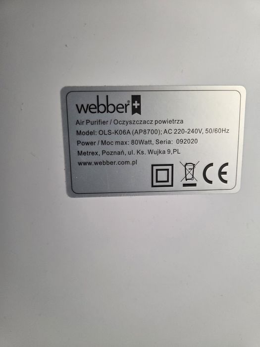 Oczyszczacz powietrza Webber OLS-K06A