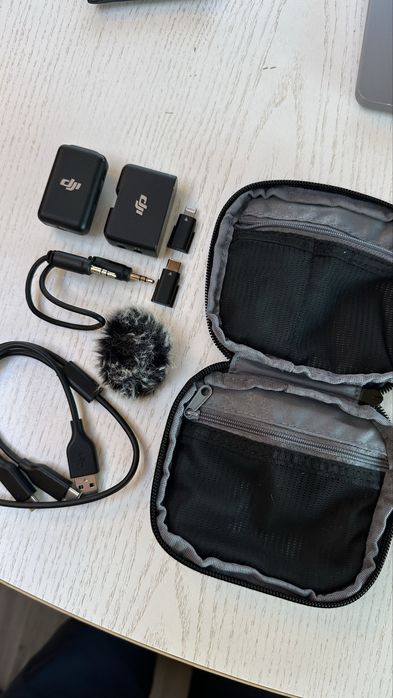 DJI MIC 1 TX + 1RX em bom estado com lavalier mic Rode