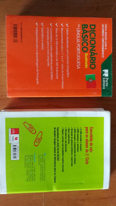 Dicionários escolares 1 ciclo Português e Português-Inglês