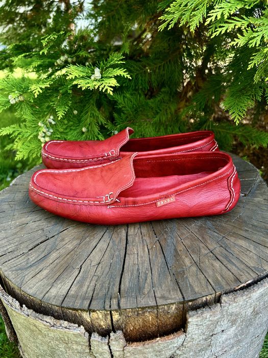 Шкіряні туфлі мокасини лофери Prada 40 - 41