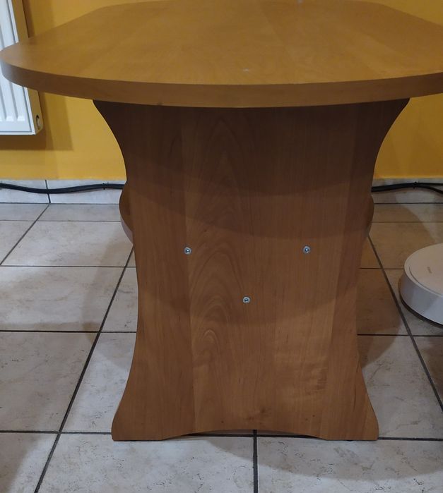 Stolik kawowy, owalny, drewniany