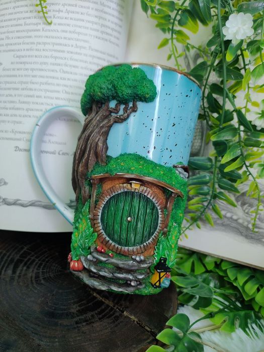 Чашка кружка Хоббіт Володар перснів подарунок полімерна глина кілець