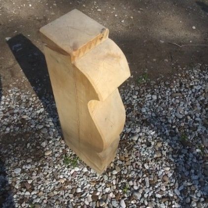 Ozdoba drewniana na dach , drewniany rys świerk