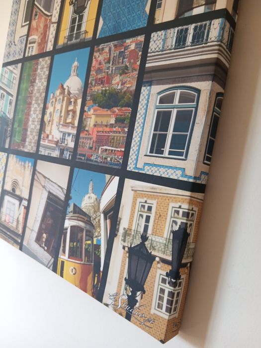 Tela Leroy imagens típicas cidade Lisboa, Portugal (50x70cm)