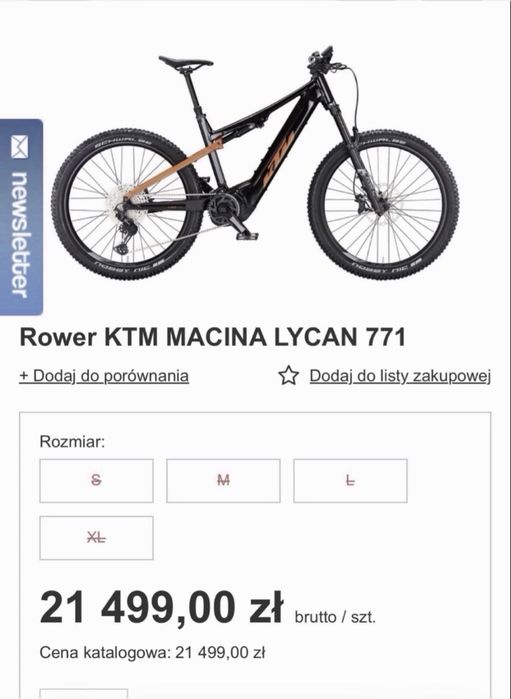 Raty 0%, 12m-cy gw. KTM (L) MACINA LYCAN 771, CX4 750Wh, 960km [760]