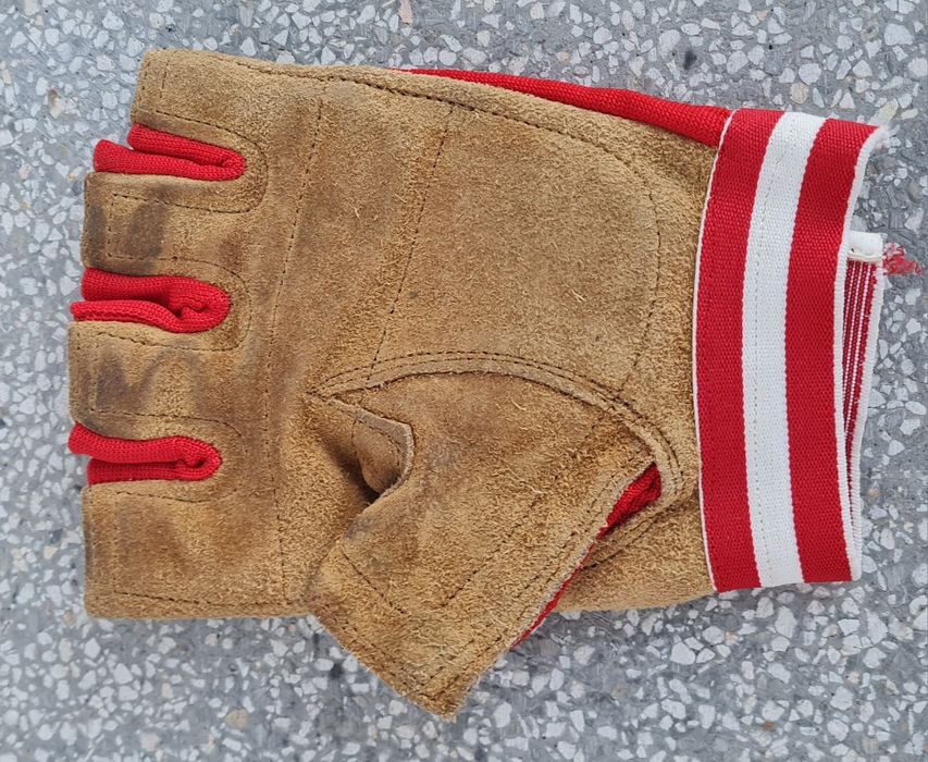 Luvas sem dedos em pele como novas  Tamanho M