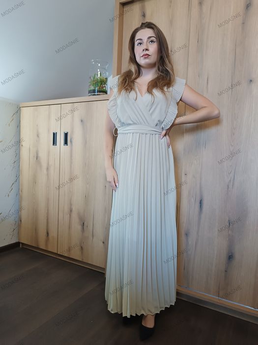 Sukienka maxi plisowana