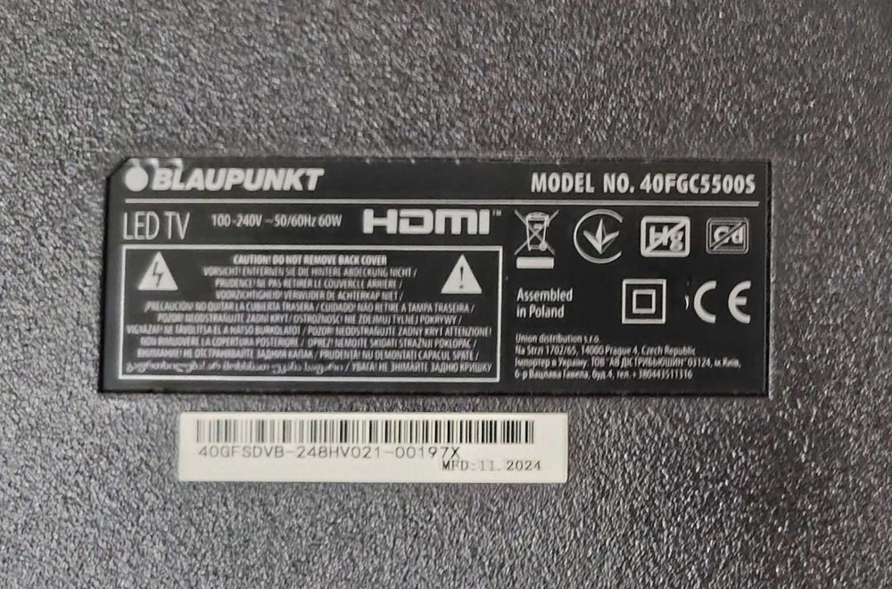 TV BLAUPUNKT 40FGC5500S (LED - 40'' - Full HD - Smart TV)