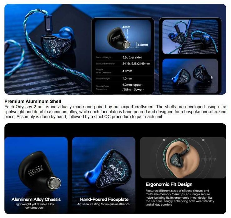 ‼️ ZiiGaat Odyssey 2 x Hangout.Audio - проводные наушники (1DD+3BA)