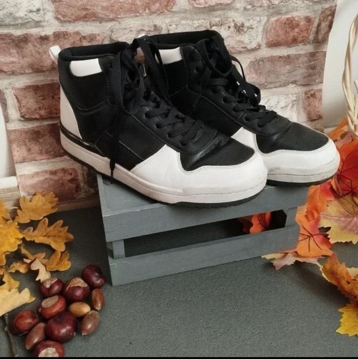 VANITY sneakersy za kostkę r. 43 czarno-białe  MĘSKIE