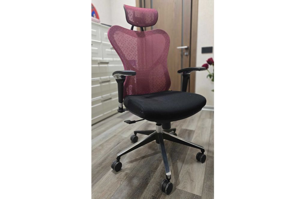 Кресло офисное эргономичное Barsky Baterrfly Blak/Bordo Fly-02