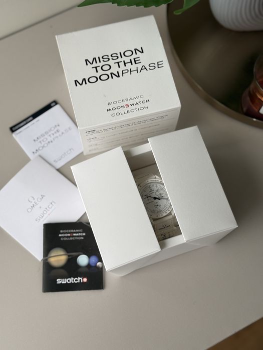 Наручний годинник Swatch x Omega Bioceramic швейцарський на подарунок