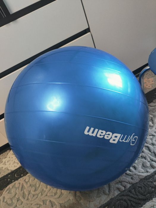 Фітнес м'яч синій великий