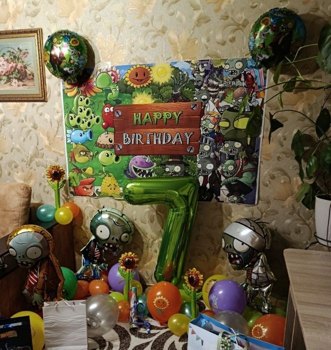 Фотозона аксесуари на день народження рослини проти зомбі Plants vs.  Zombies