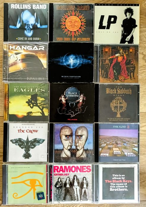 Scorpions Anthrax Pink Floyd Manowar Rammstein Megadeth Black Sabbath Rollins Band i inne płyty CD