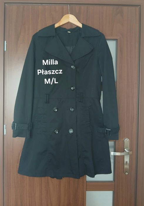 Milla Płaszcz Trencz Klasyczny na guziki M/L