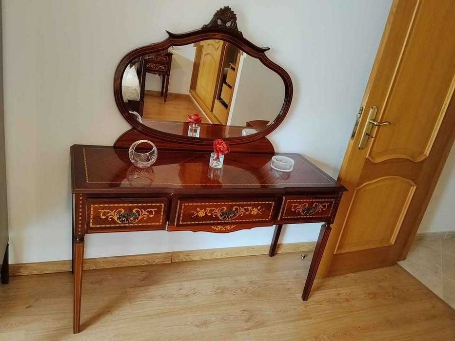 mobília completa de quarto luis xv